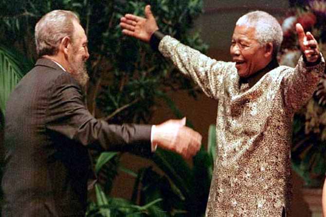 Fidel Castro y Nelson Mandela