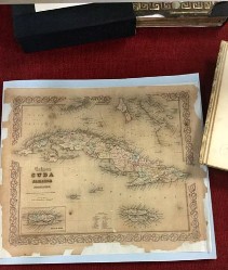 Mapa antiguo conservado. Osdiel Ramírez Vila, Maestro de la Conservación documental y sus pasiones
