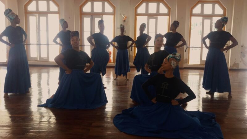 The National Folklore Ensemble of Cuba prepares the piece Comunidad 