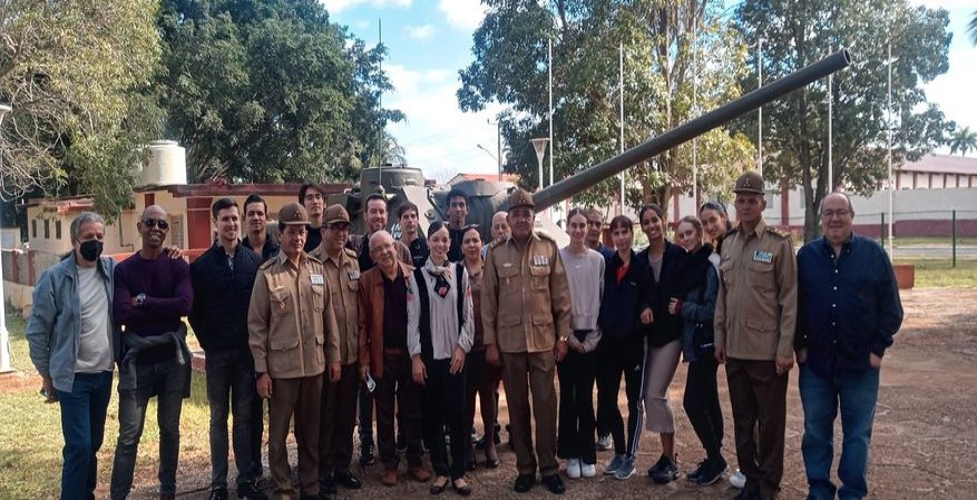 Artists from the National Ballet of Cuba visit the Great Tank Unit of the Revolutionary Armed Forces
