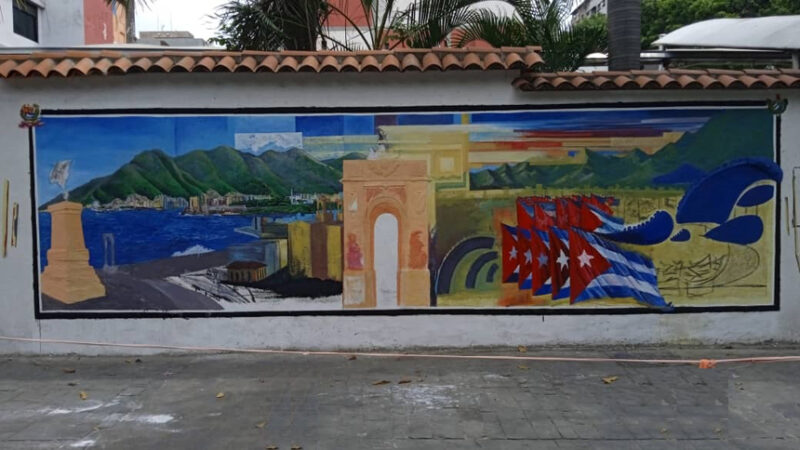 A Mural about Cuba to Be Unveiled in Plaza Simón Bolívar, Caracas