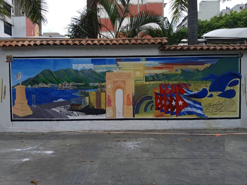A Mural about Cuba to Be Unveiled in Plaza Simón Bolívar, Caracas