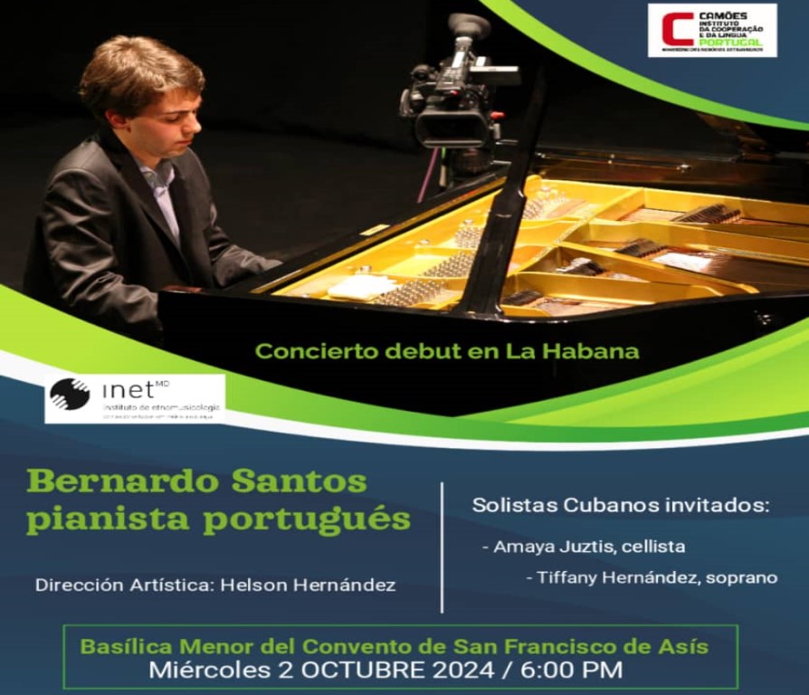 Portuguese Pianist Bernardo Santos to Debut in Havana
