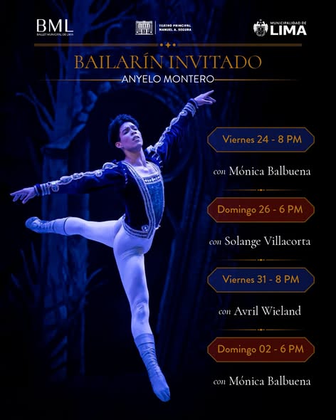 Ányelo Montero to Perform as Guest Artist with Lima Municipal Ballet