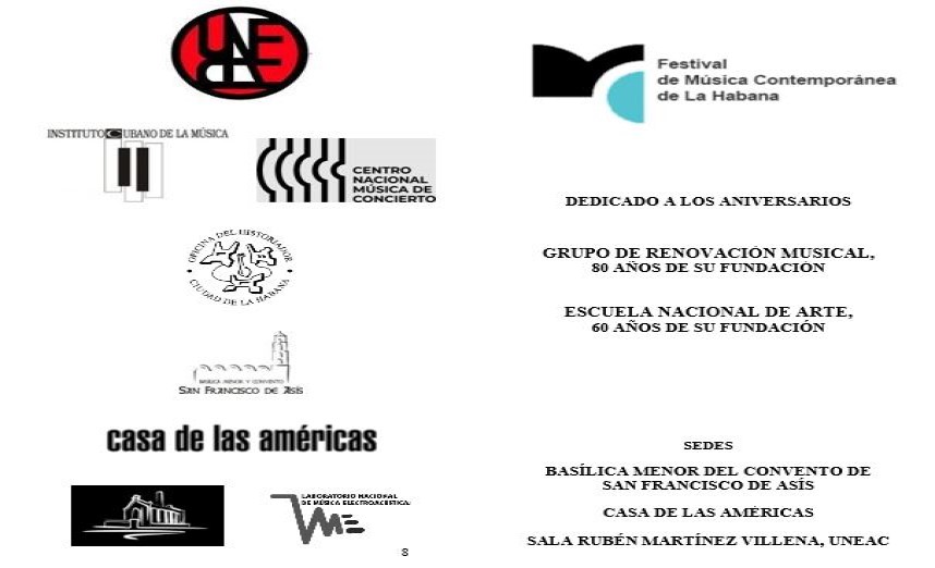 Homenajes, estrenos y diversidad de formatos en XXXIV Festival de Música Contemporánea de La Habana Foto. https://www.facebook.com/musicacontemporaneahabana/