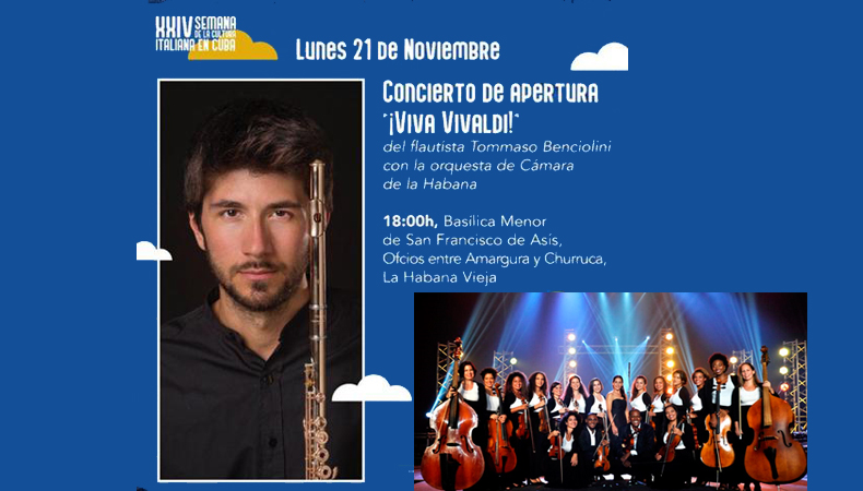 Inicia semana de la Cultura Italiana en Cuba con concierto Viva Vivaldi