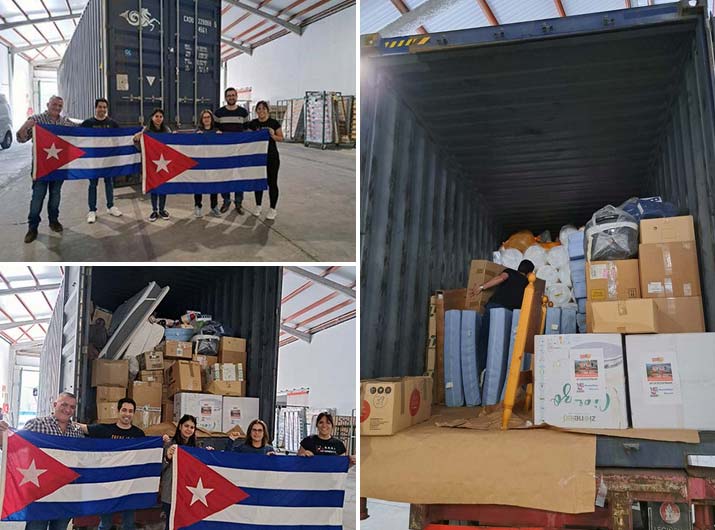 Nuevos contenedores con ayuda para Cuba desde Bélgica y España