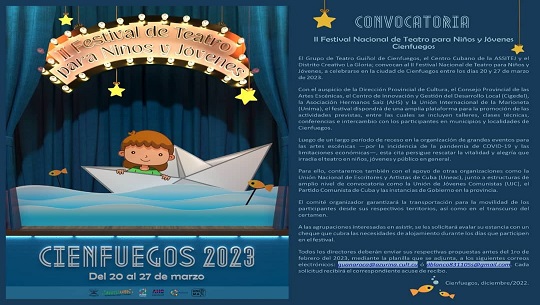 Convocan a Festival Nacional de Teatro para Niños y Jóvenes