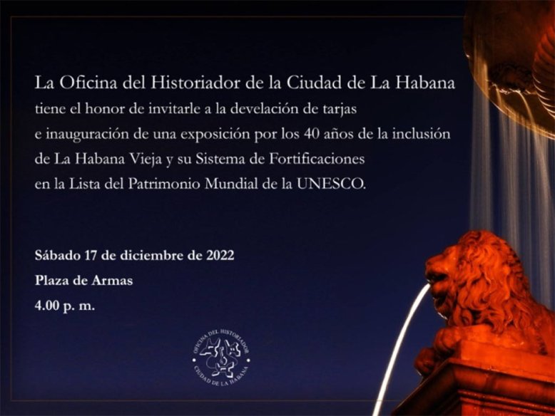 Amplio programa por los 40 años de La Habana Vieja como patrimonio cultural