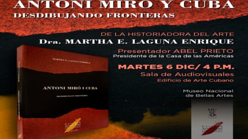 Exponen obra de Antoni Miró en libro cubano