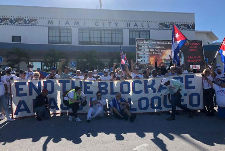 En Miami y otras ciudades del mundo se movilizan por el fin del bloqueo a Cuba