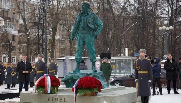 El monumento a Fidel en Moscú
