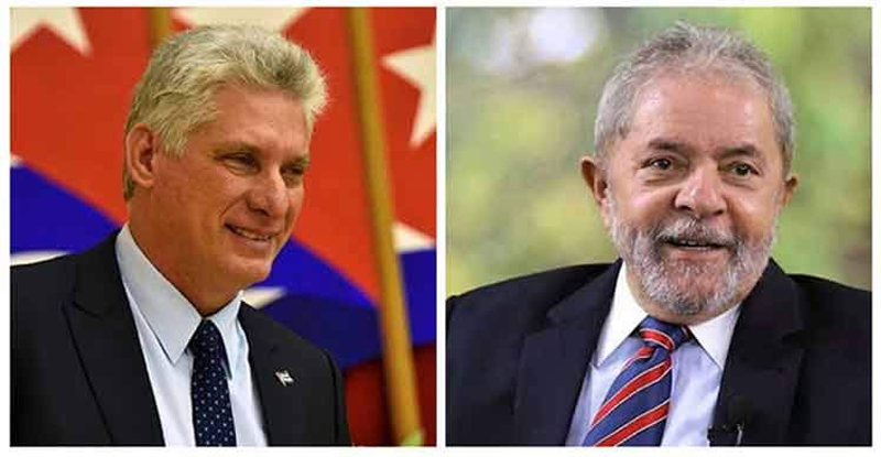 Reitera presidente de Cuba respaldo a su par de Brasil