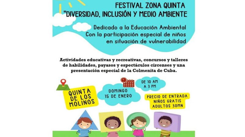 Celebrarán este domingo Festival infantil Zona Quinta