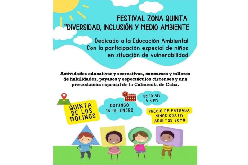 Celebrarán este domingo Festival infantil Zona Quinta