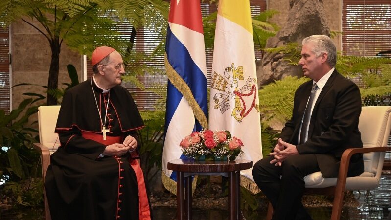 Recibió Díaz-Canel al Eminentísimo Cardenal Beniamino Stella
