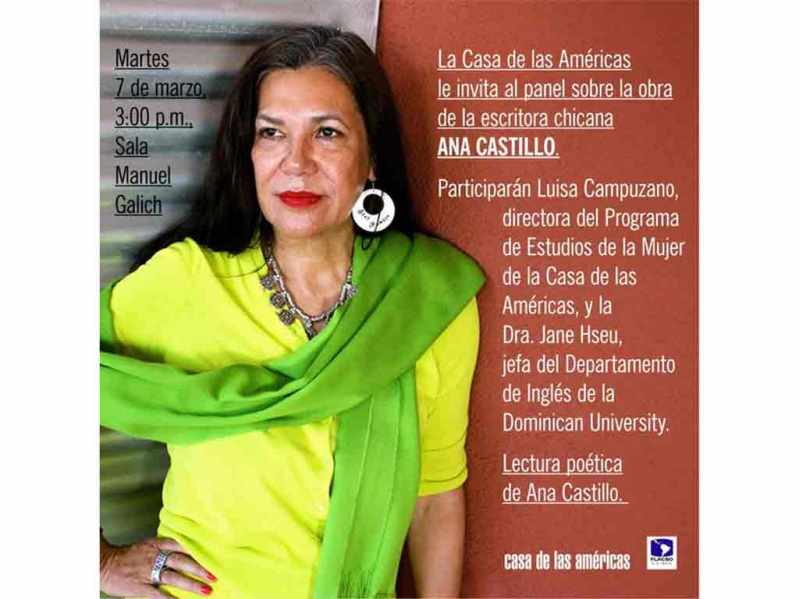 Obra de Ana Castillo centra debates en evento académico en Cuba