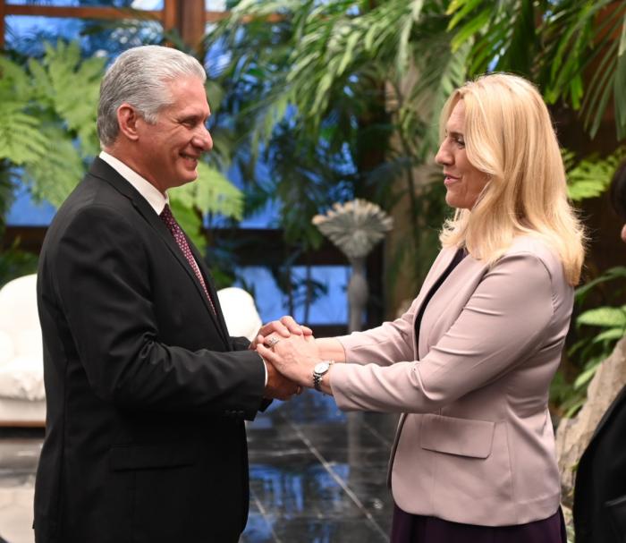 Recibe Díaz-Canel a Presidenta de Bosnia y Herzegovina
