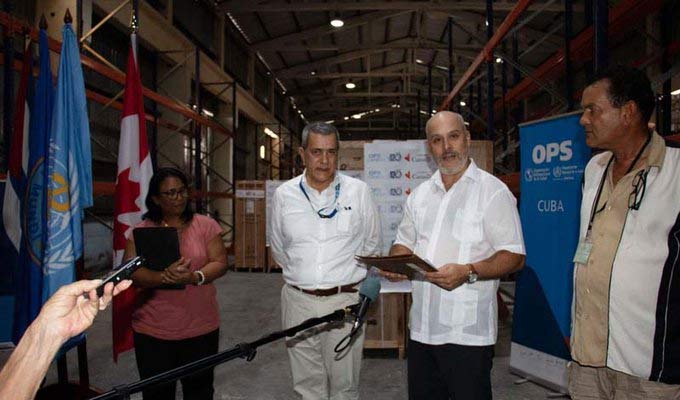 Llega a Cuba donativos de Canadá y Paraguay con insumos médicos