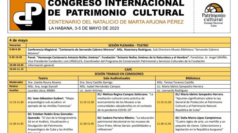 Segunda jornada de Congreso Internacional de Patrimonio Cultural
