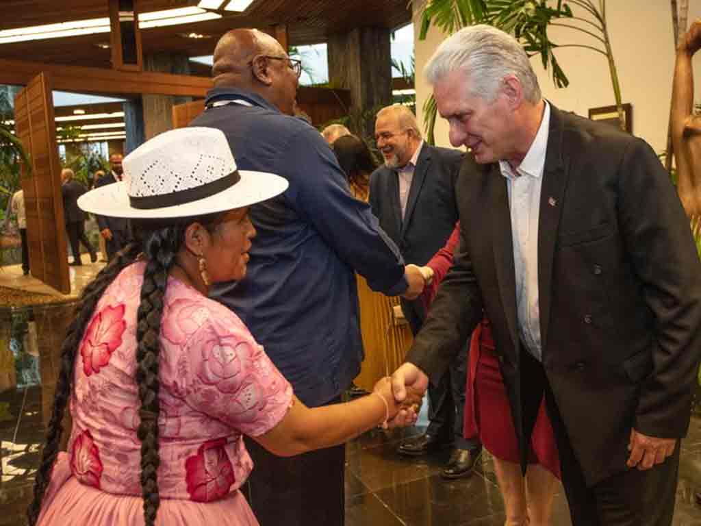 Díaz-Canel recibió a participantes en reunión del G77 y FITCuba 2023
