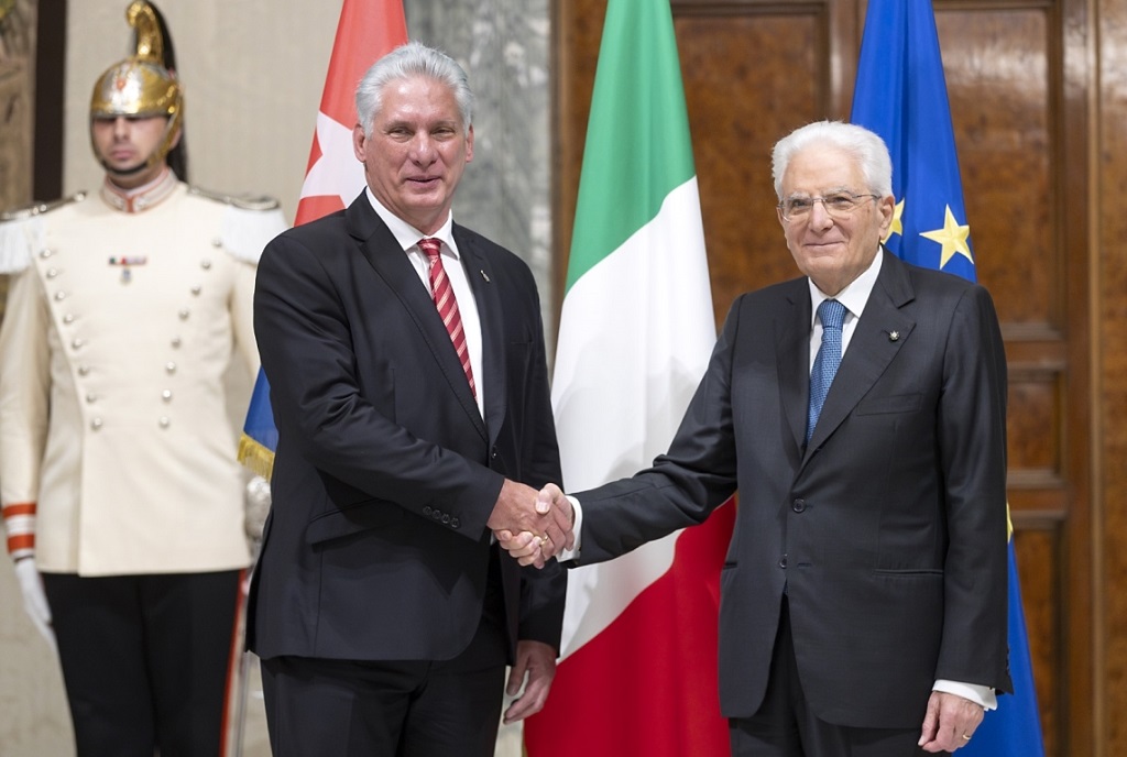 Mattarella y Díaz-Canel dialogan para estrechar vínculos Italia-Cuba