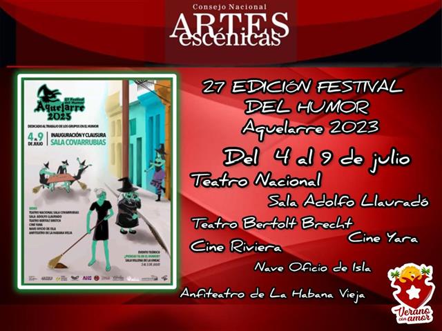 Vuelve festival humorístico Aquelarre refrescando el verano en Cuba