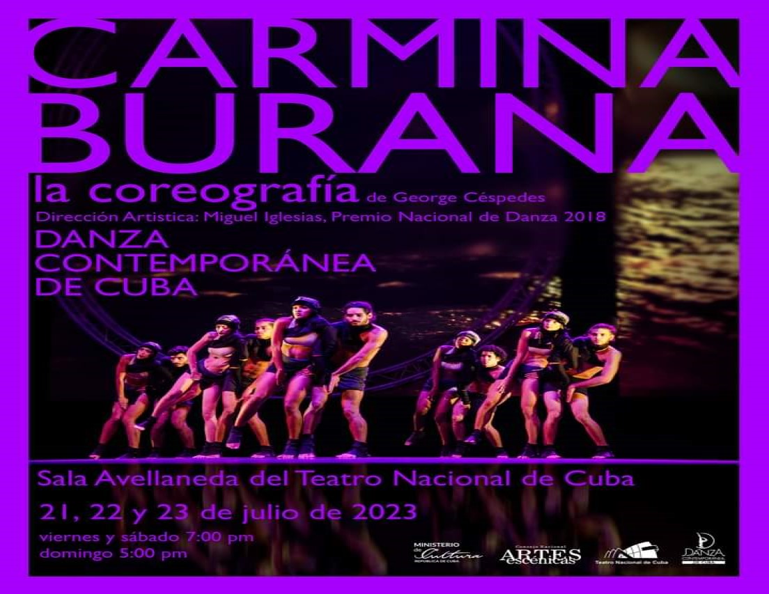 Regresa Carmina Burana por Danza Contemporánea de Cuba en el Teatro Nacional