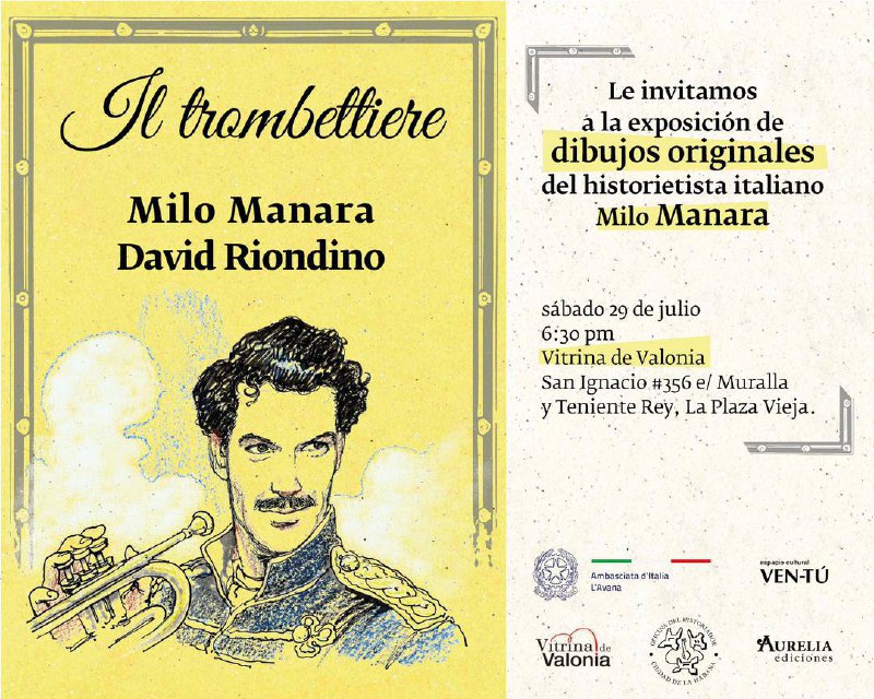 Inaugurarán exposición El trompetista, de Milo Manara