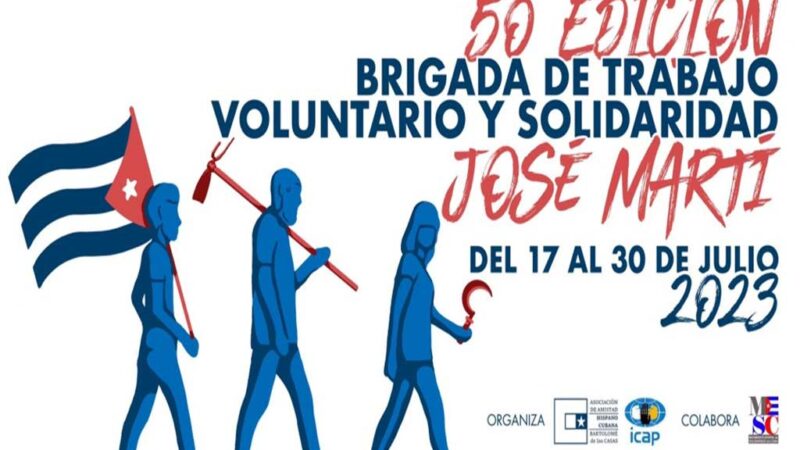 Jóvenes de la Brigada de Solidaridad José Martí visitan Cuba