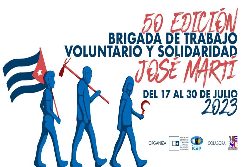 Jóvenes de la Brigada de Solidaridad José Martí visitan Cuba