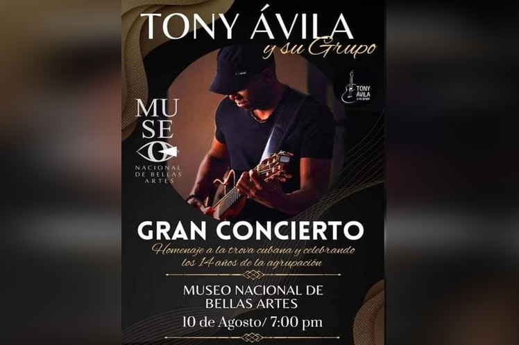 Concierto este jueves de Tony Ávila y su banda en Bellas Artes