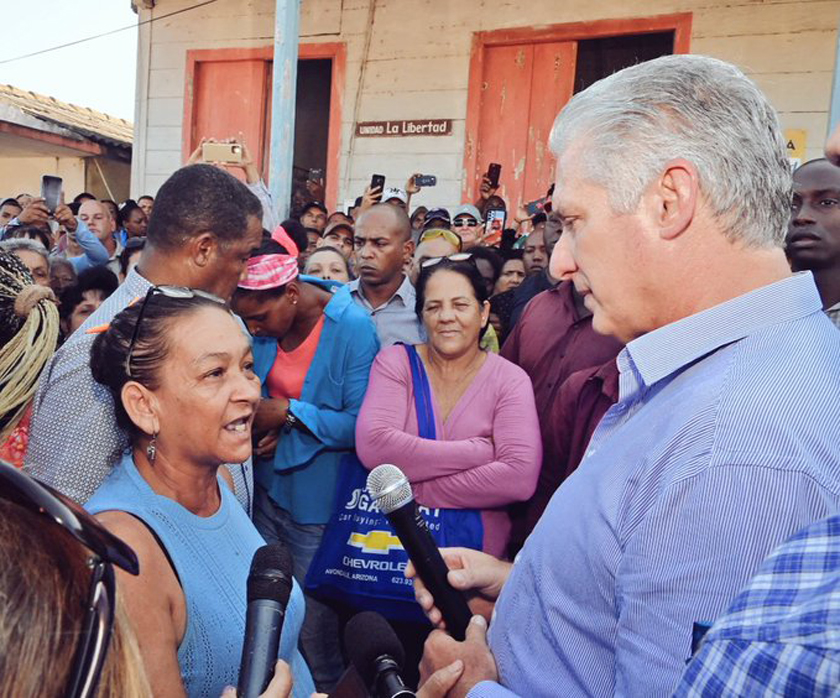 Presidente cubano chequea avances en acciones de recuperación