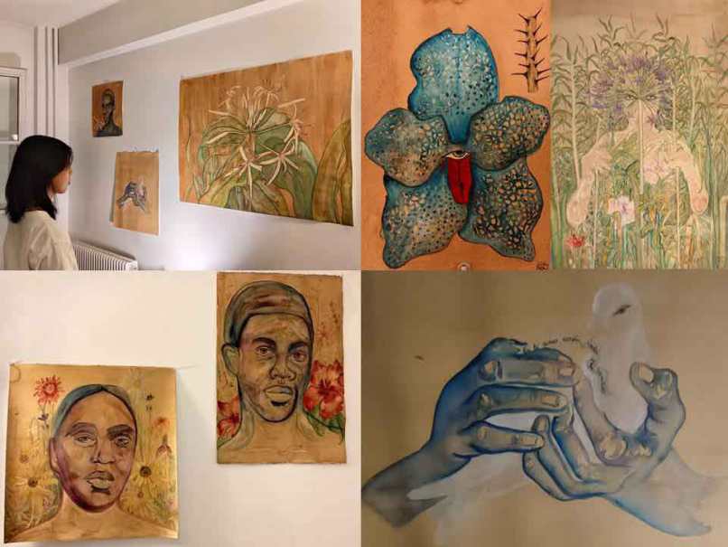Expone joven cubana en París obras sobre identidad afro