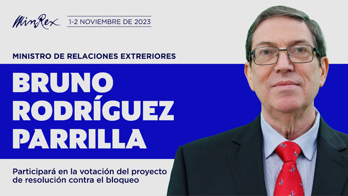 Canciller cubano ya está en Nueva York para Votación en ONU contra el bloqueo