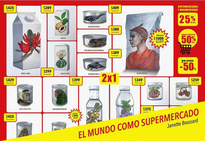 El mundo como supermercado, de Janette Brossard, desde este jueves en Galería Villa Manuela