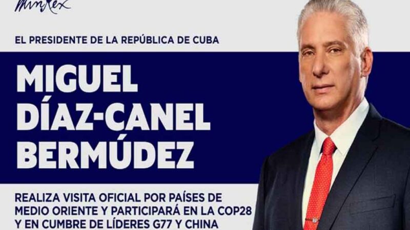 Presidirá Cuba reunión de líderes del G77 durante la COP28
