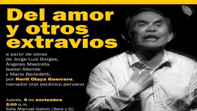 Espectáculo unipersonal Del amor y otros extravíos en Casa de las Américas