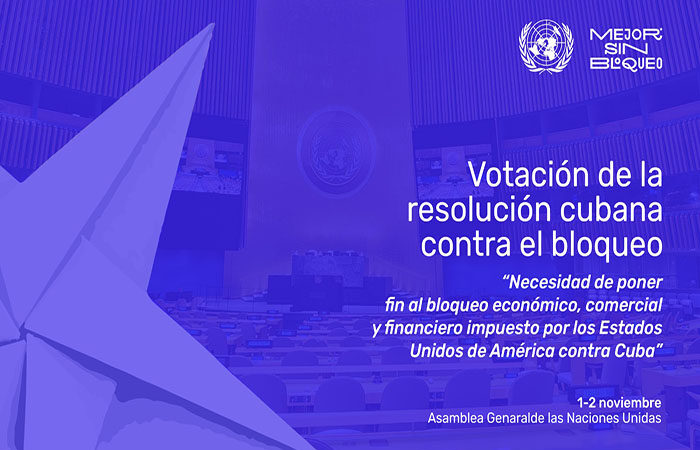 Comienza debate en Naciones Unidas sobre bloqueo a Cuba