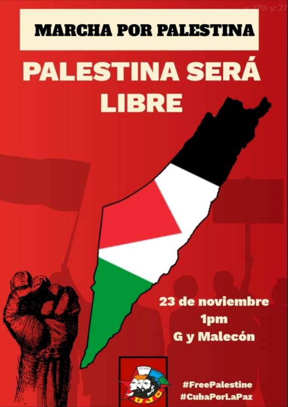 Convoca Unión de Jóvenes Comunistas a movilización a favor de Palestina