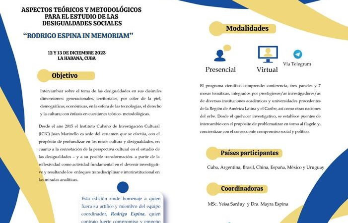 Acogerá Instituto Juan Marinello taller internacional sobre cultura y desigualdades