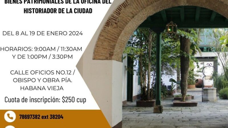 Realizarán Taller de Conservación y Restauración de Bienes Patrimoniales