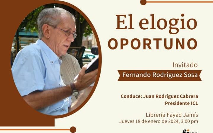 El elogio oportuno para Fernando Rodríguez Sosa