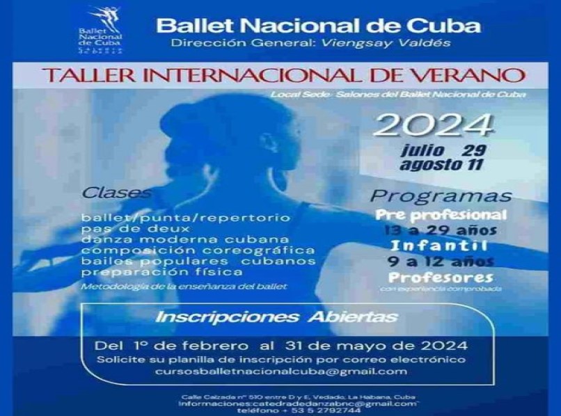 Convocan a Taller Internacional de Ballet Verano 2024