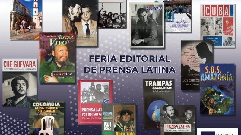Catálogo editorial de Prensa Latina en feria habanera