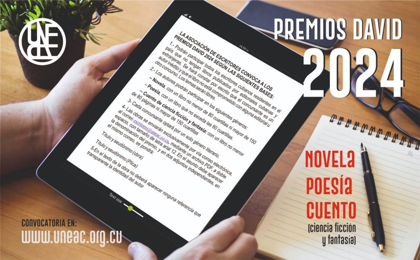 Convocan a Premios David 2024 de literatura