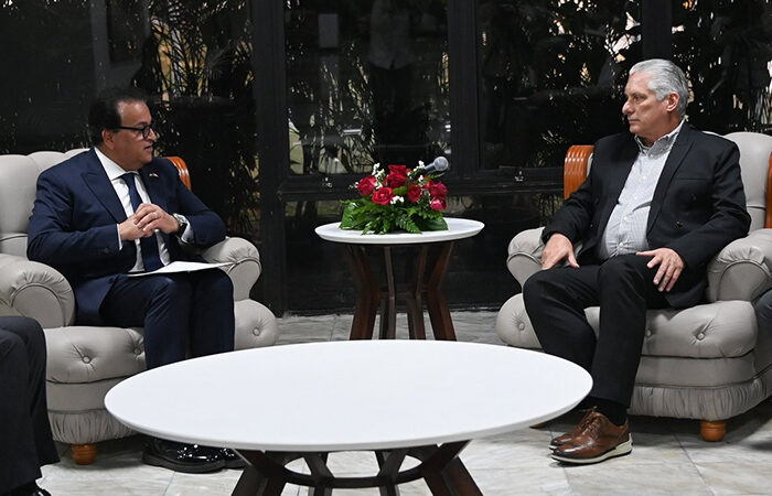 Dialogó Díaz-Canel con ministro de Salud y Población de Egipto