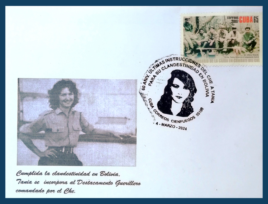 Conmemora Círculo Filatélico de Cienfuegos a Tania la Guerrillera