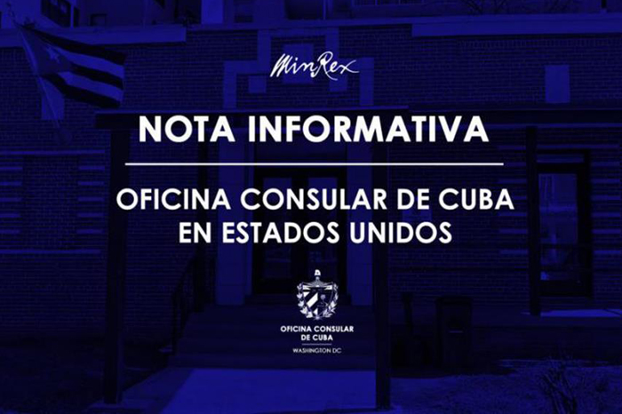 Reanuda Consulado de Cuba en EE. UU. servicios presenciales