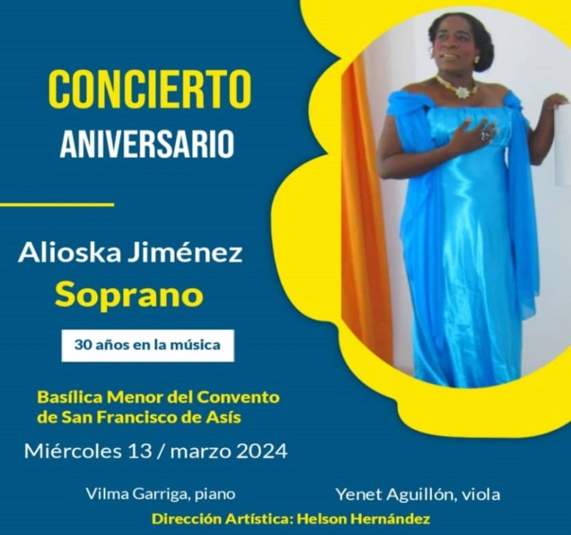 Alioska Jiménez, 30 años de trayectoria artística